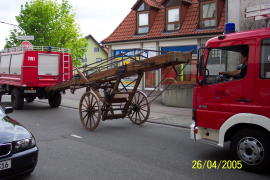 Old German Horse-drawn Fire Ladder